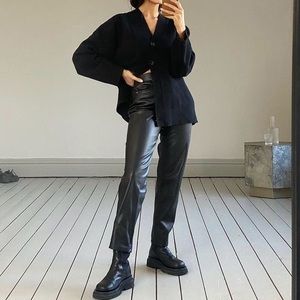 H&M faux leather pants 2